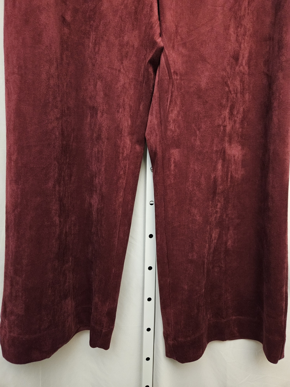 New Skies Are Blue Wide-Leg, High Rise Pants in Burgundy - Picture 2 of 6